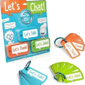 Let’s Chat 3-in-1 Conversation Starters Cards for Kids - Grab and Go Travel Card